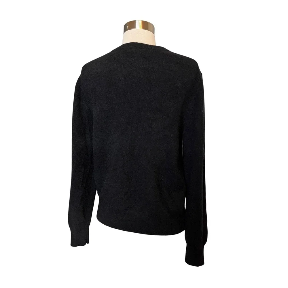Quince Mongolian Cashmere Crewneck Sweater Large Black